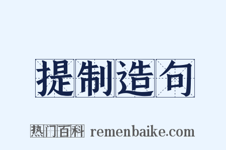 提制造句是什么意思的图片
